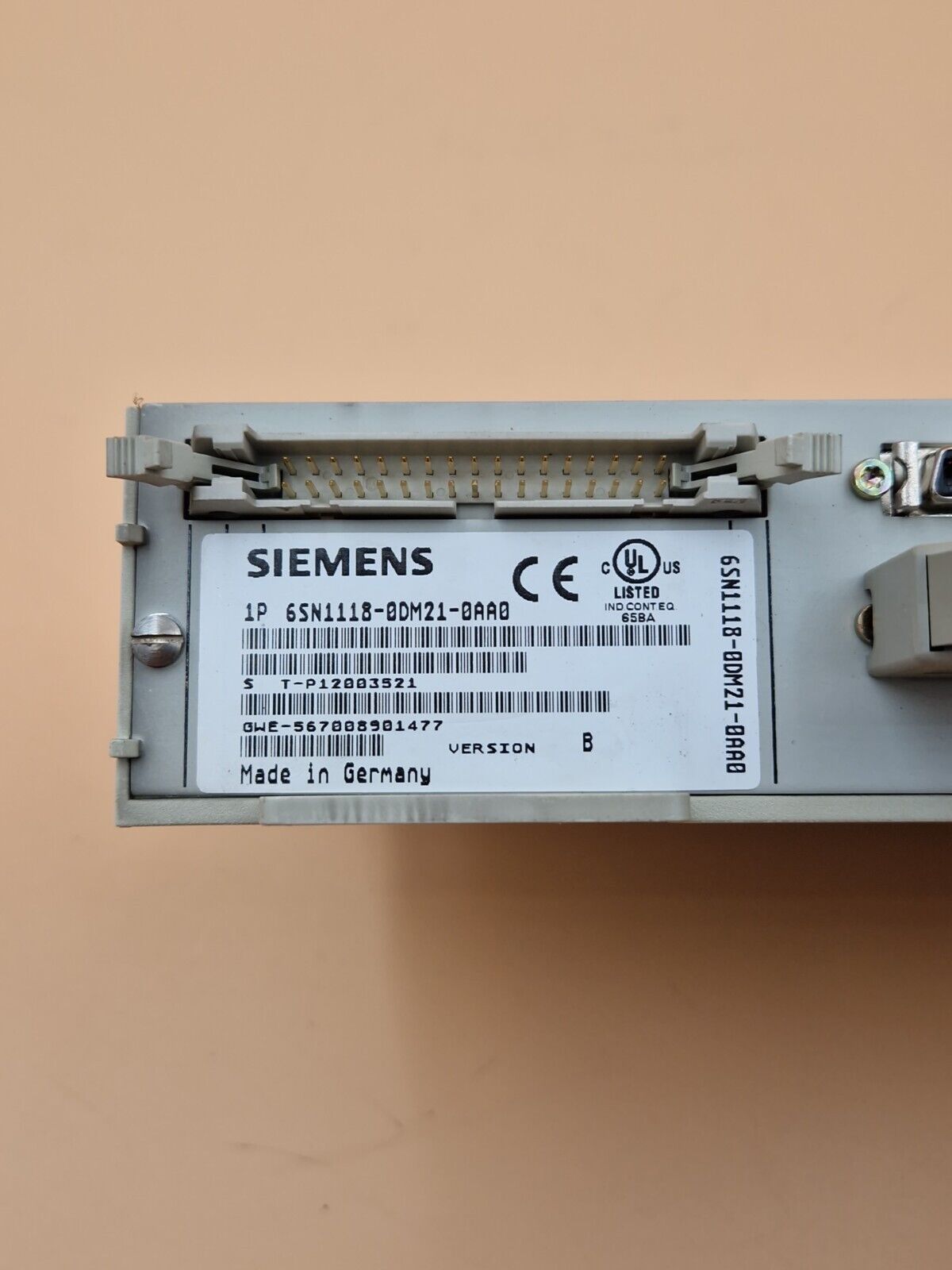 SIEMENS SIMODRIVE 6SN1118-0DM21-0AA0 6SN1 118-0DM21-0AA0 Vers: B -used-