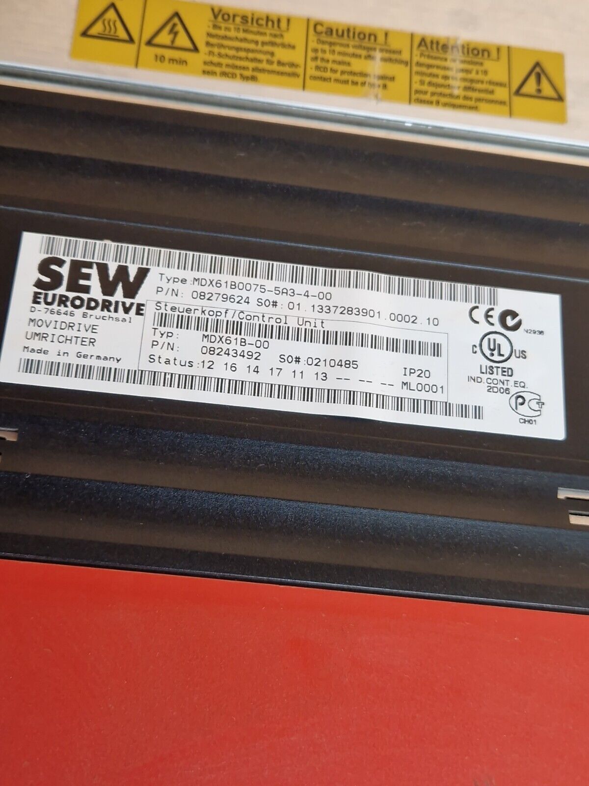 USED SEW EURODRIVE MDX61B0075-5A3-4-00