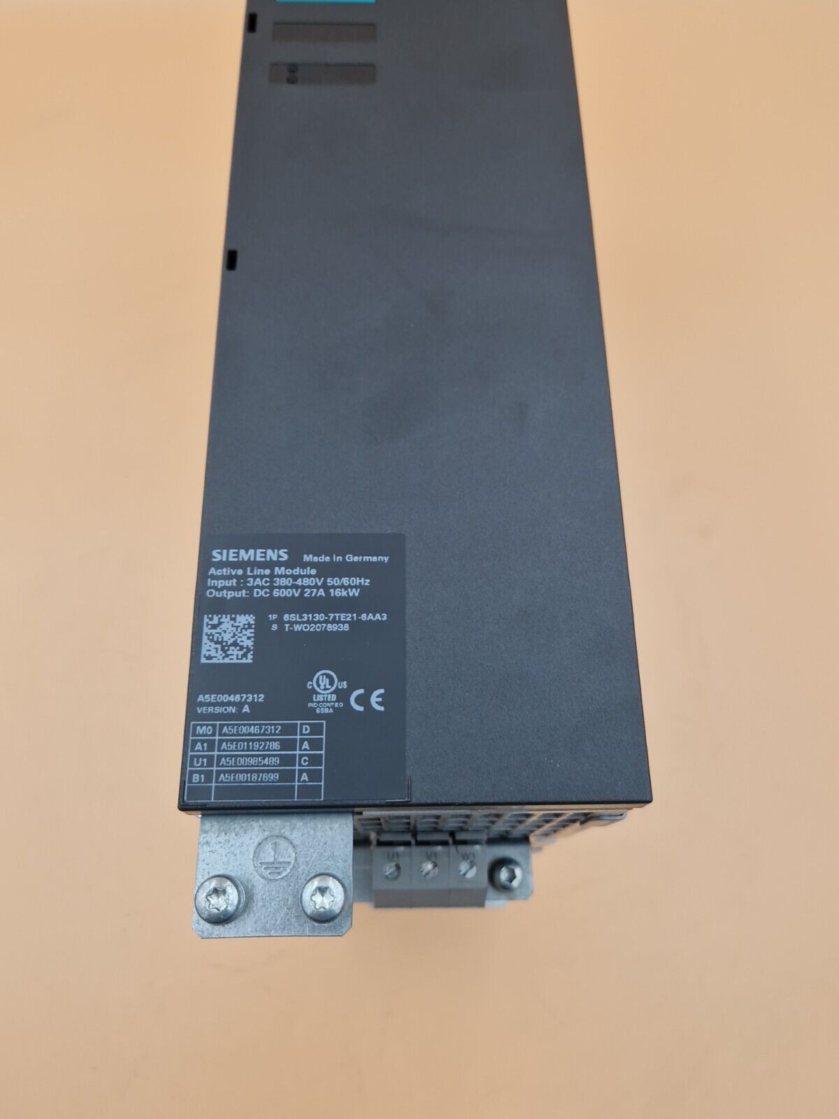 Siemens 6SL3130-7TE21-6AA3 Active Line Module Inverter 16KW Version A.