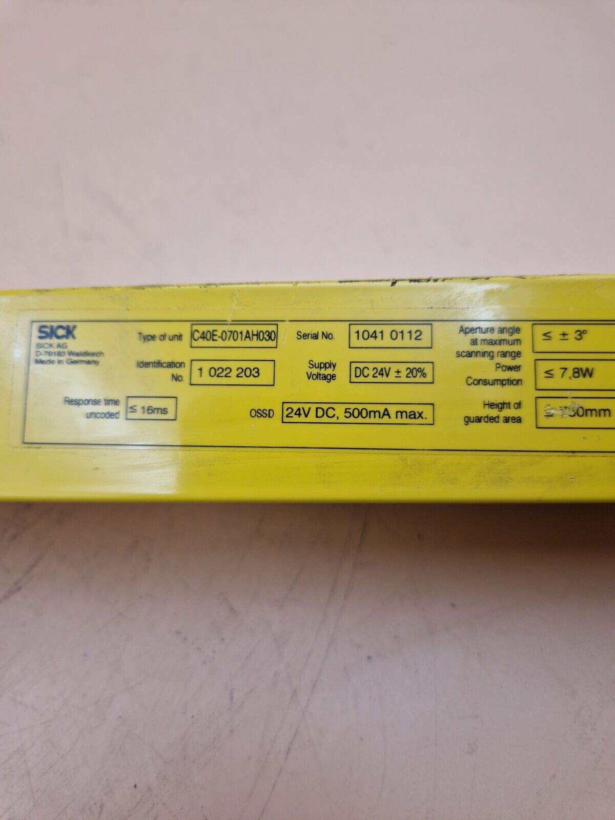 Sick C40E-0701AH030, 1 022 203