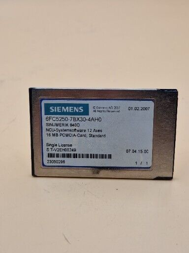 Siemens 6FC5250-7BX30-4AH0 Systemsoftware