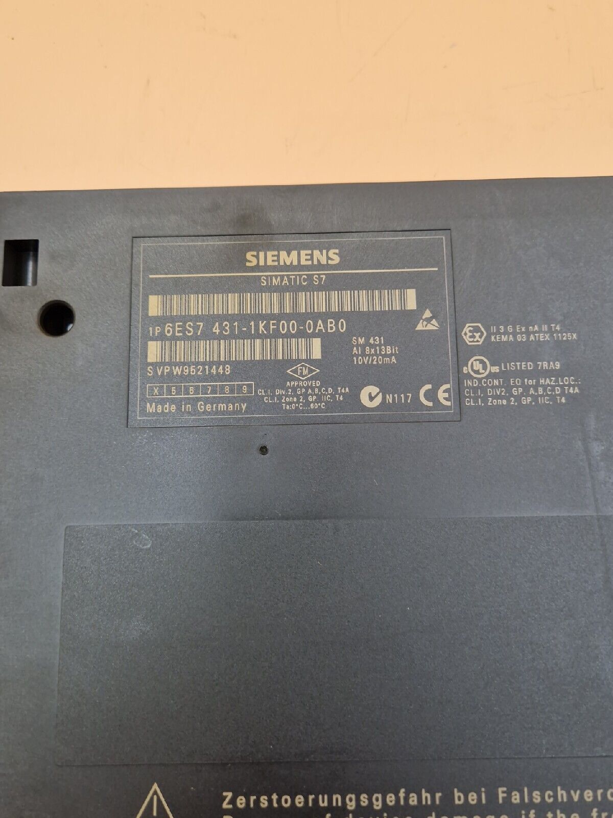 Siemens 6ES7 431-1KF00-0AB0 / 6ES7431-1KF00-0AB0 Analogeingabe / analogue input