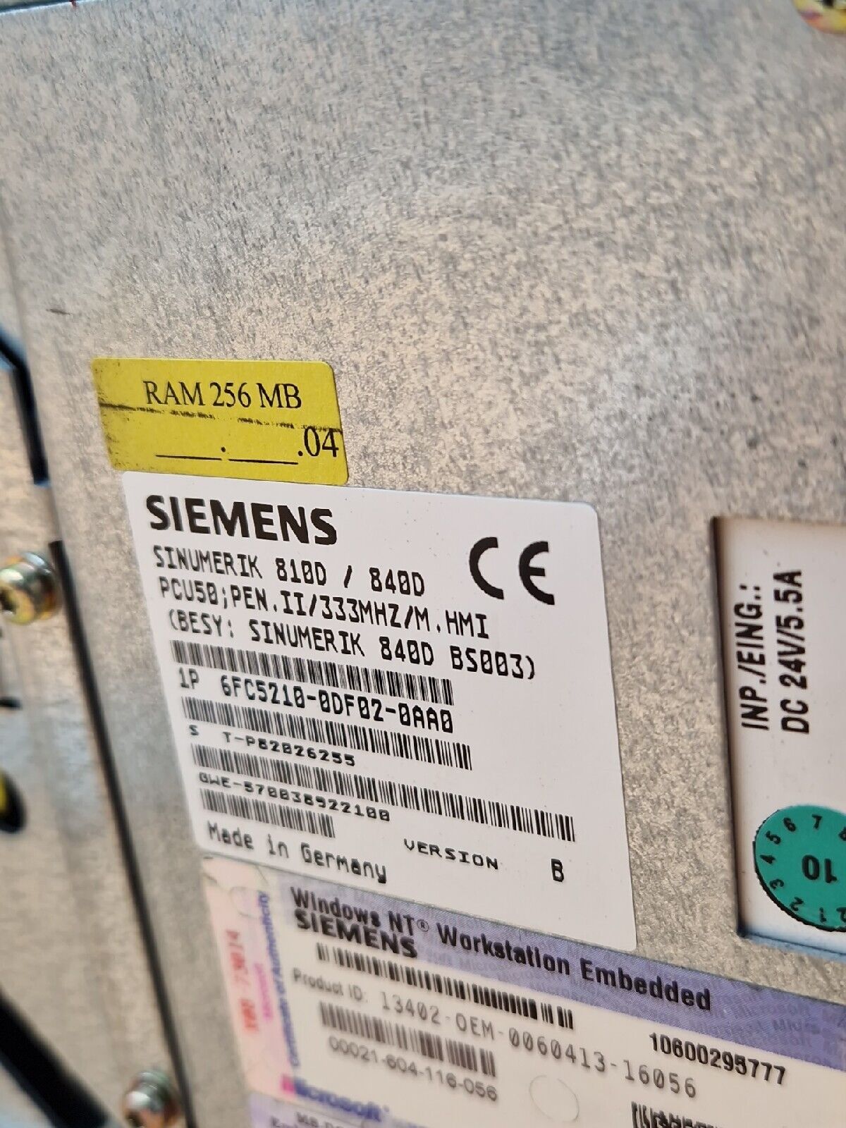 Siemens Sinumerik 6FC5210-0DF02-0AA0 + 6FC5203-0AF02-0AA0