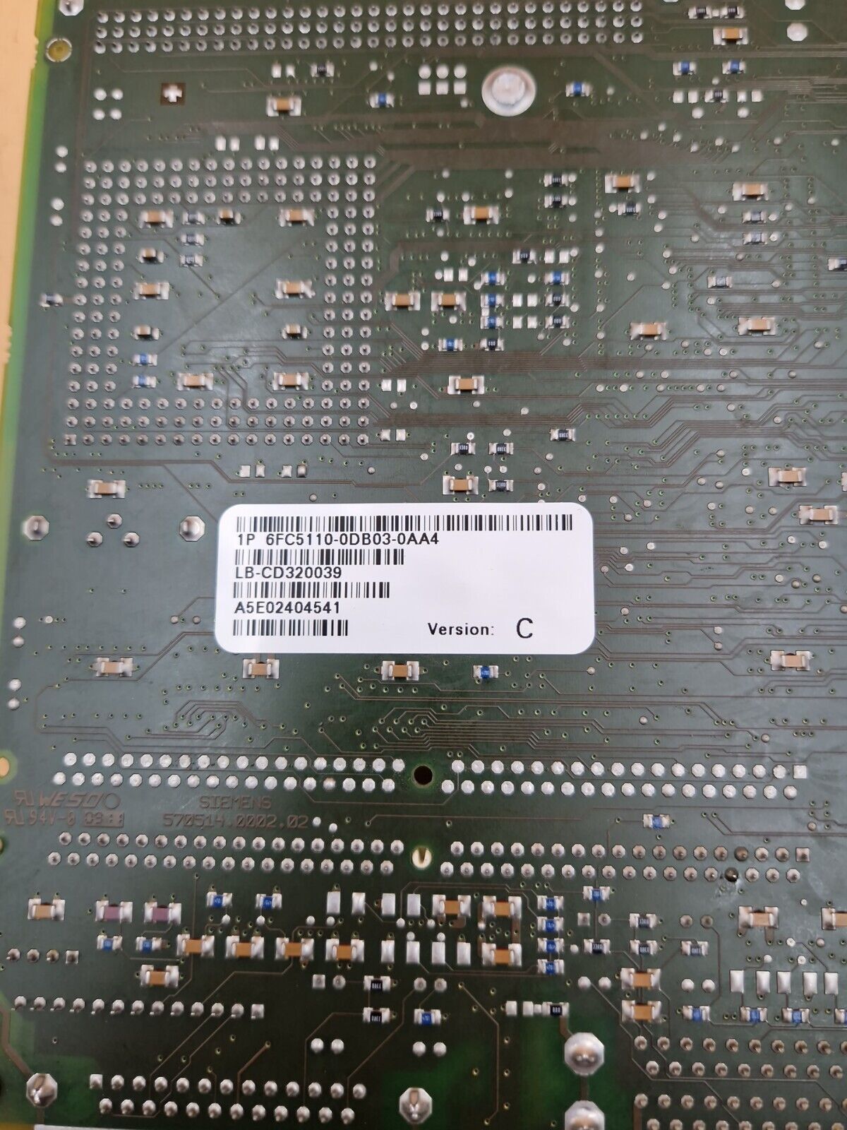 Siemens sinumerik 840C CPU 6FC5110-0DB03-0AA4 ( 6FC5 110-0DB03-0AA4 )  Ver .C