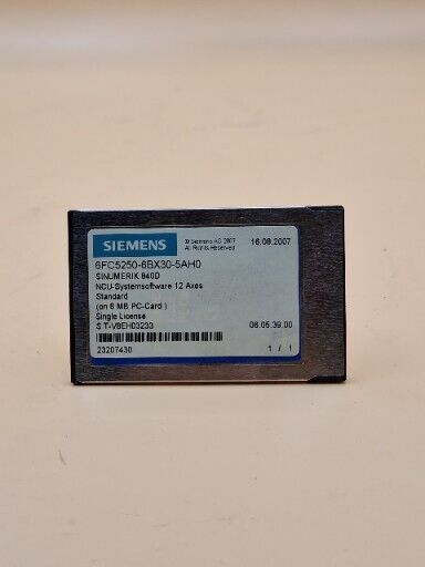 Siemens Sinumerik 840D NCU-Systemsoftware PCMCIA-Card 6FC5250-6BX30-5AH0