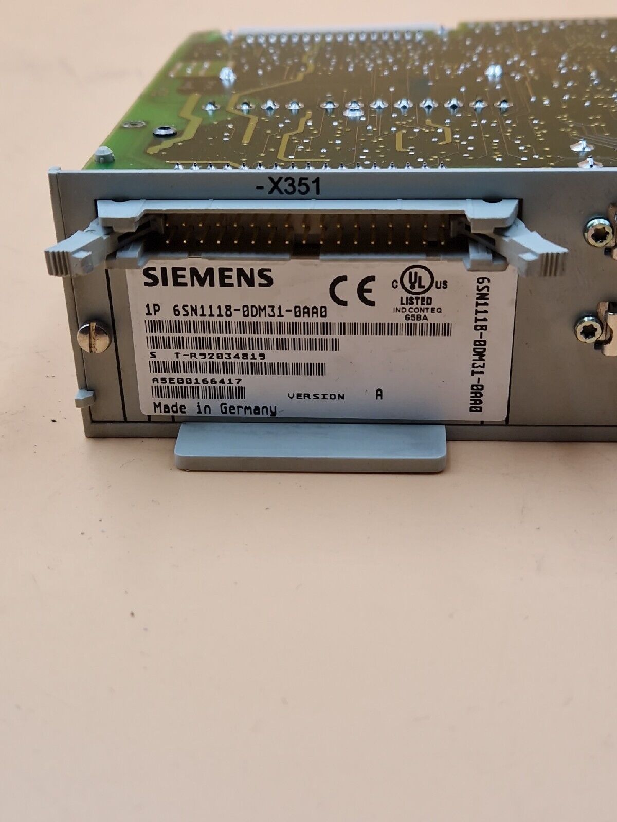 Siemens 6SN1118-0DM31-0AA2 Simodrive 611 Digital Control Loop Block VER A