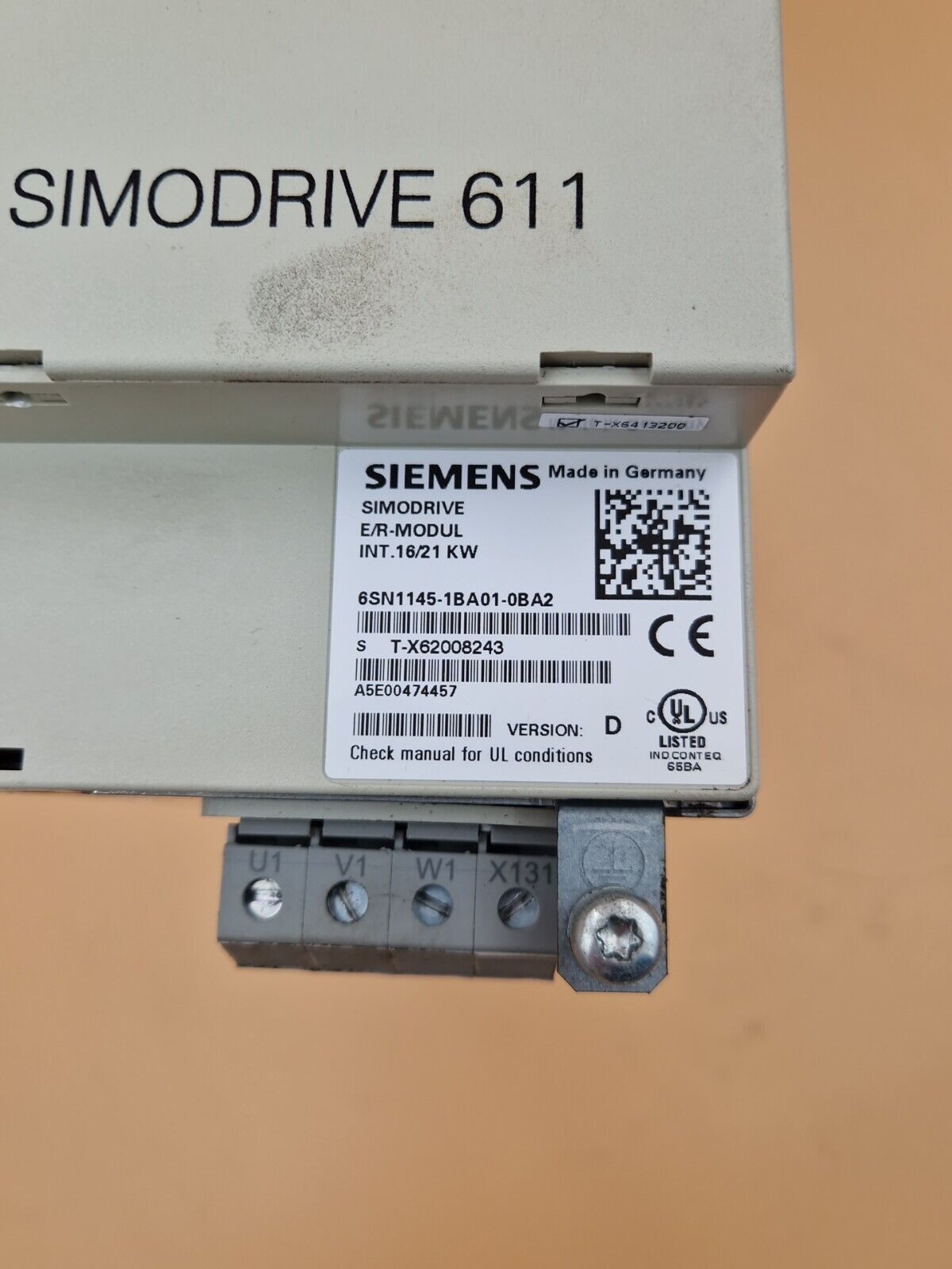 Siemens 6SN1145-1BA01-0BA2 / 6SN1 145-1BA01-0BA2 Simodrive 611 E/R-Modul 16/21KW