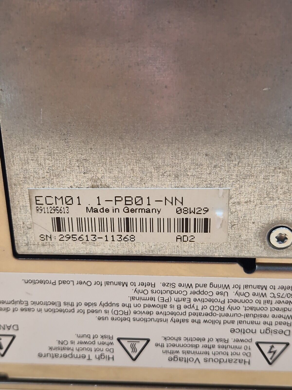 Rexroth Indramat Ecodrive Cs DKC10.3-008-3-MGP-01VRS + ECM 01.1-PB 01-NN