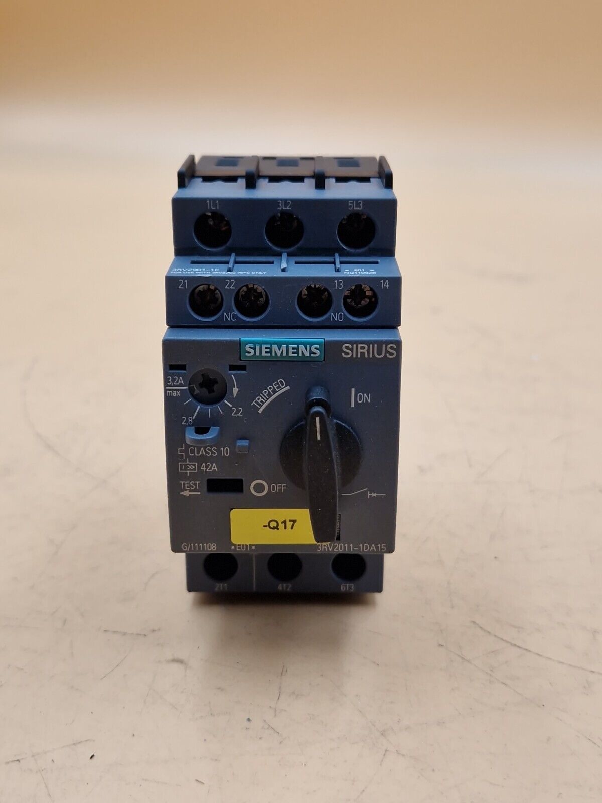 Siemens 3RV2011-1DA15 / 3RV 2011-1DA15  Leitungsschutzschalter / Circuit Breaker