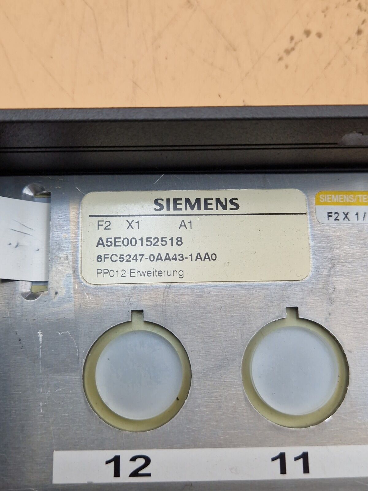 Siemens 6FC5247-0AA43-1AA0 Erweiterungsblende BB012 6FC5 247-0AA43-1AA0