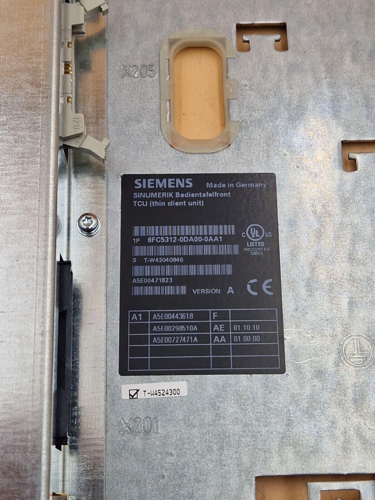 Siemens Sinumerik Bedientafelfront TCU Typ: 6FC5312-0DA00-0AA1 Version: A