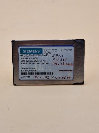 Siemens SINUMERIK 840D NCU Software 6FC5250-6CX30-4AH0 8MB TOP ZUSTAND