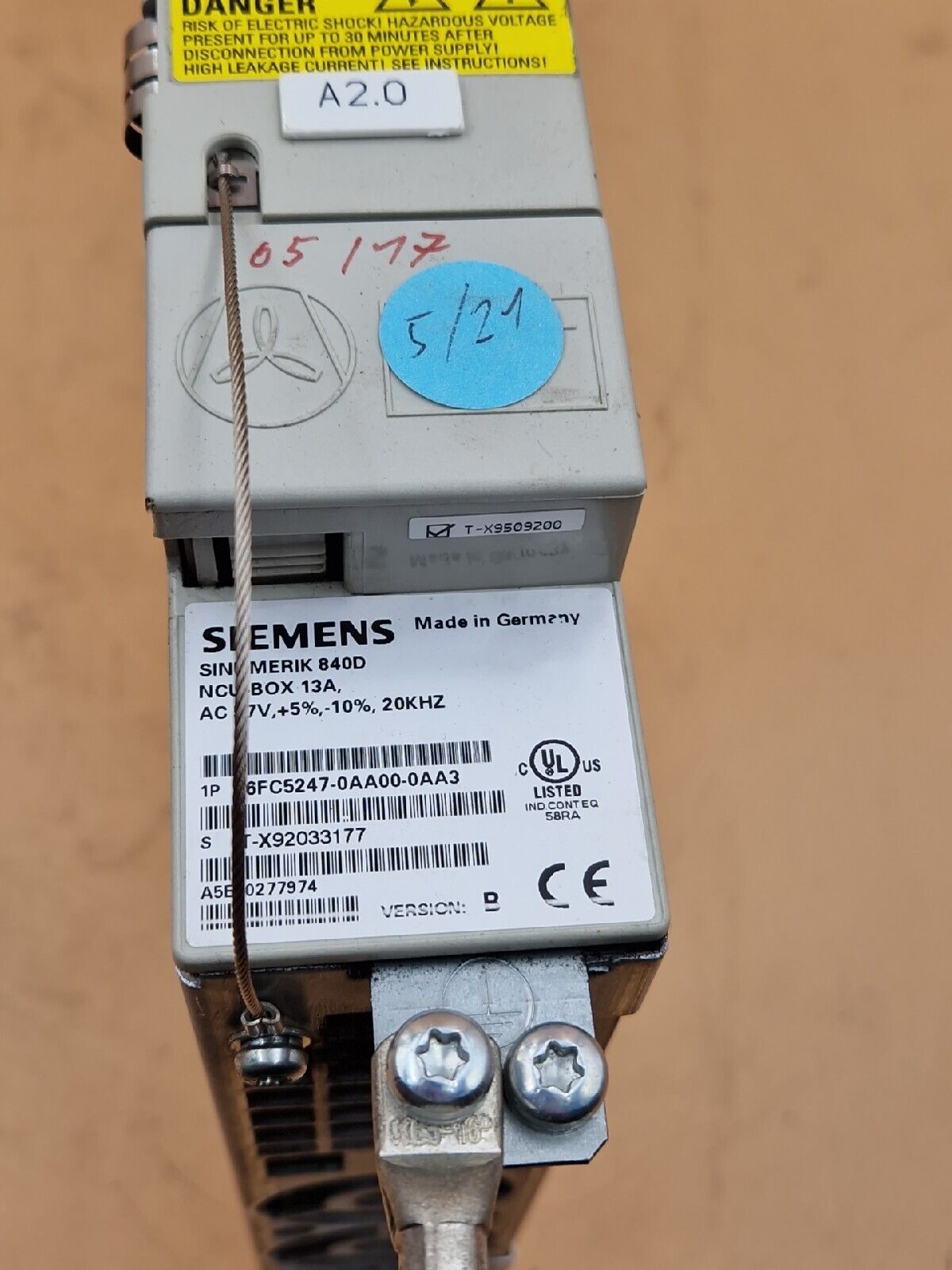 SIEMENS SINUMERIK 6FC5247-0AA00-0AA3 6FC5 247-0AA00-0AA3 Vers. B -gebraucht-