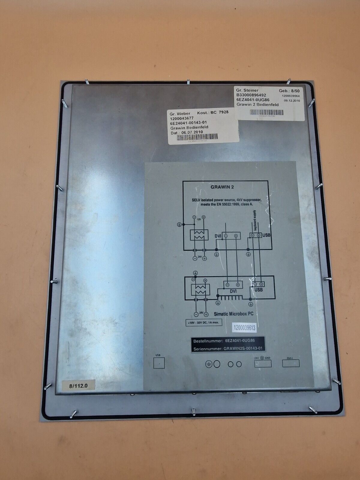 GRAWIN 2 6EZ4041-0UG86 Panel + PC