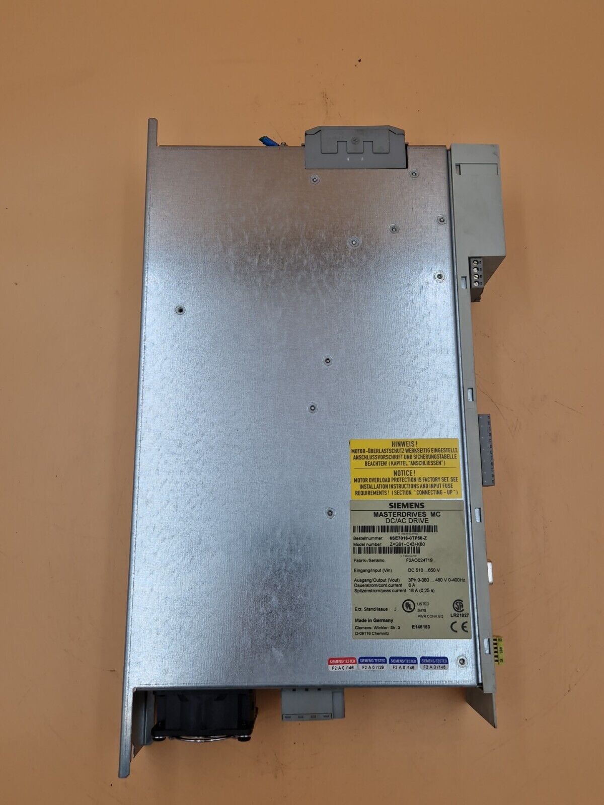 SIEMENS SIMOVERT 6SE7016-0TP50-Z