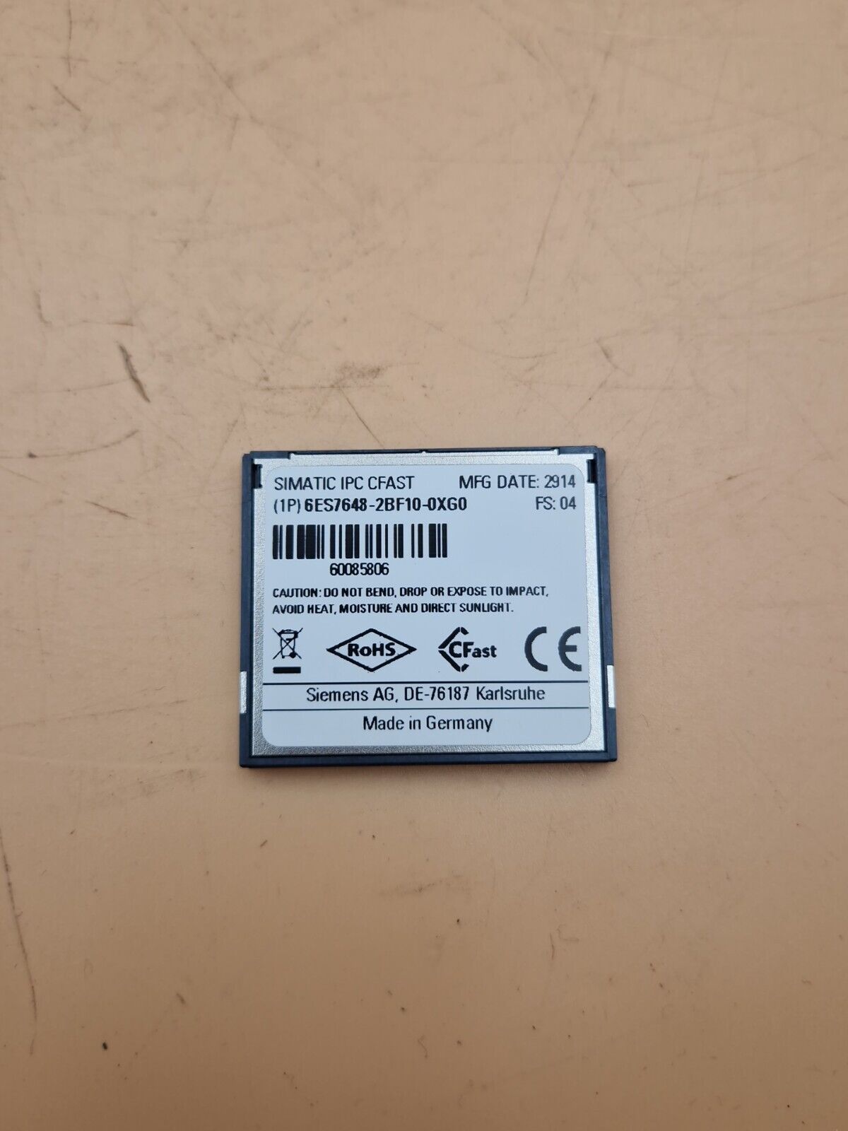 Siemens Simatic IPC CFAST,6ES7 648-2BF10-0XG0,6ES7648-2BF10-0XG0