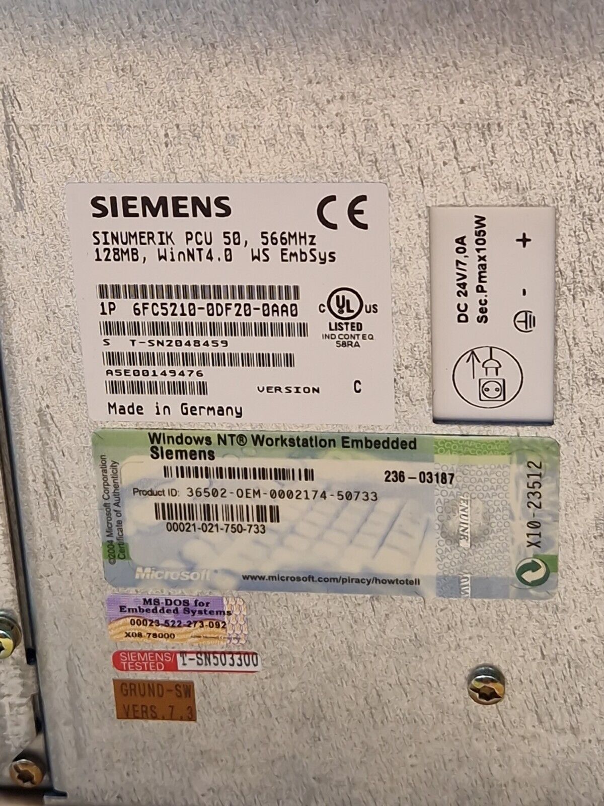 Siemens Sinumerik 6FC5210-0DF20-0AA0 Ver C+ 6FC5203-0AF02-0AA0 Ver G