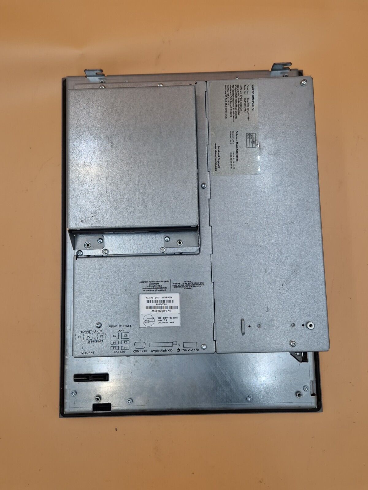 Siemens 6AV7892-0BG30-1BB0  SIMATIC HMI IPC677C (PANEL PC)